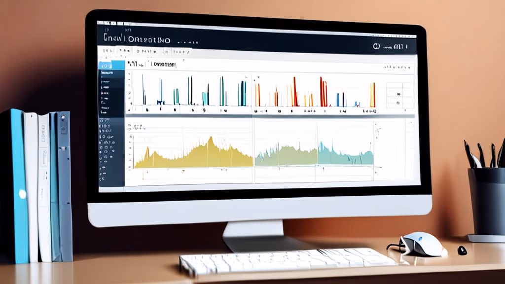 A desktop computer screen displaying a complex dashboard of a time tracking software